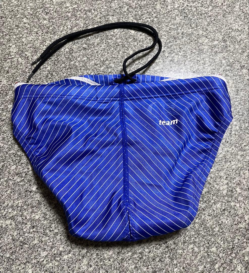 o*u様 asics 競泳用水着 青 ストライプ☆サイズ3S