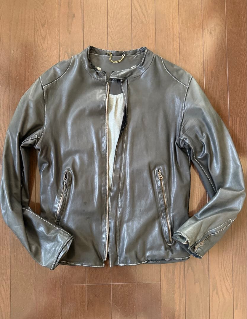 【美品】sisii シシ レザー シングル ライダースジャケット Ｍ