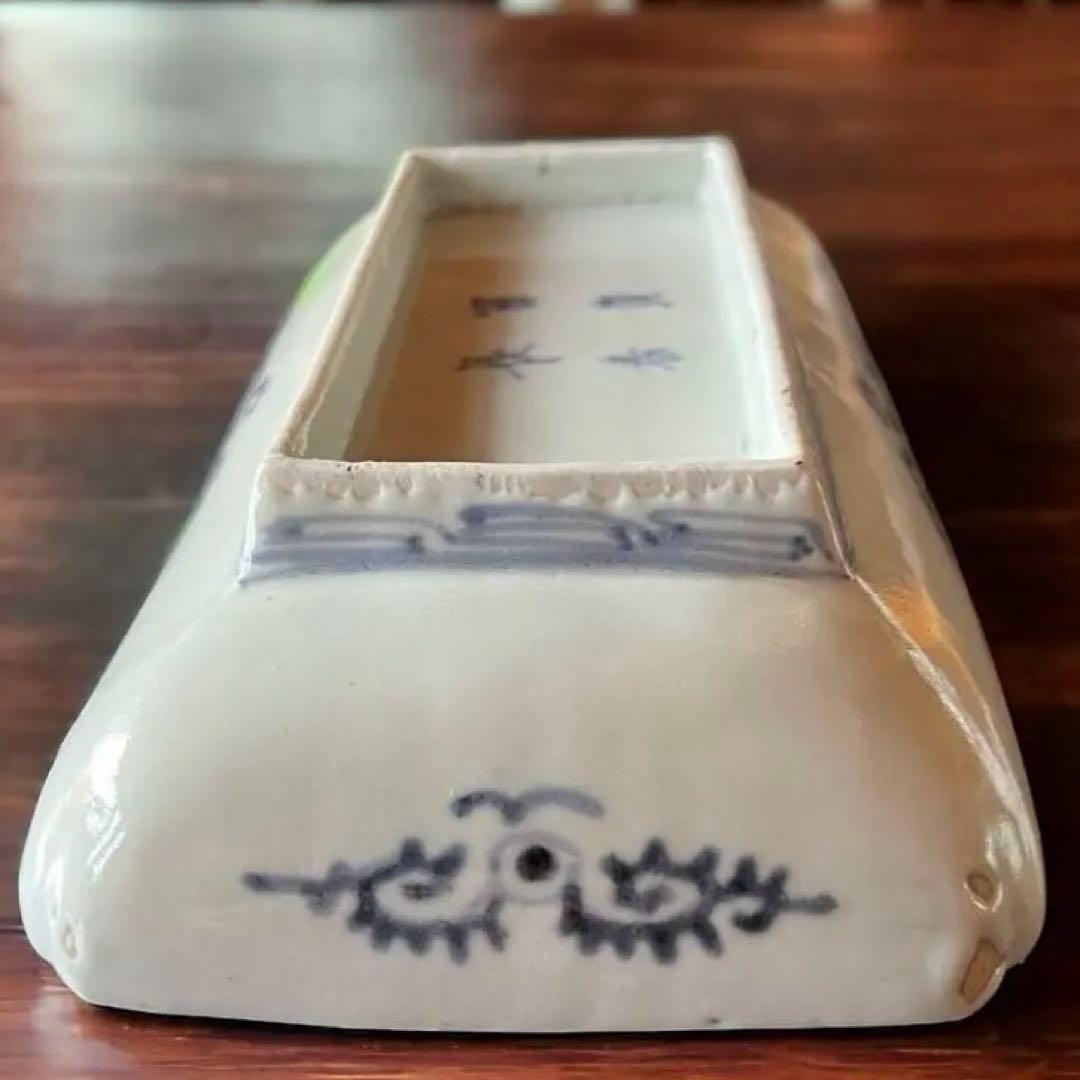 江戸時代／富貴長春／骨董品 アンティーク⭐️たこ唐草 古伊万里 長皿 レトロ