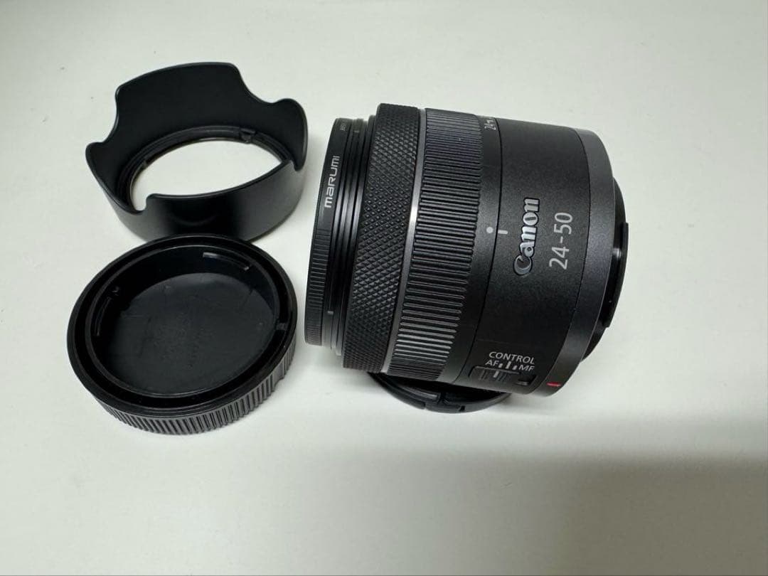 CanonRF24-50mm f4.5-6.3 IS STM フードフィルター付