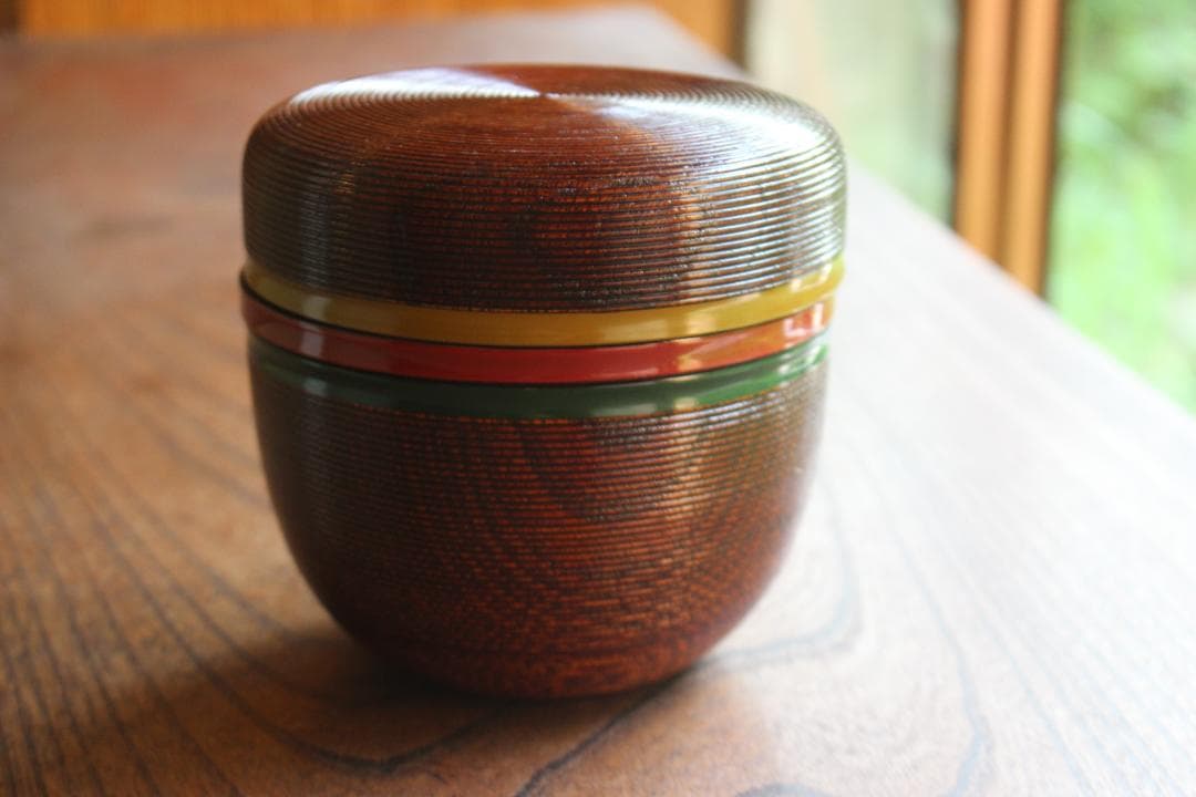 デッドストック！極上千筋糸目に風情ある独楽塗の美しい信玄弁当（検京塗お重弁当箱