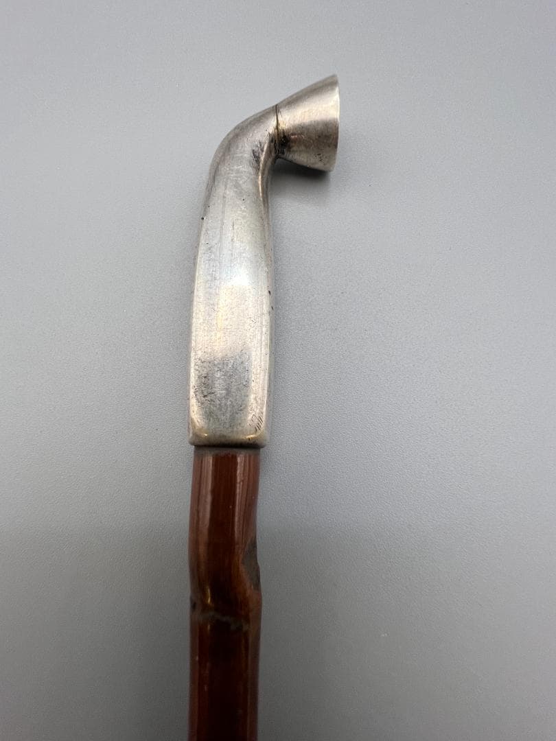 【海】純銀煙管　四角形　キセル　純刻印　銀細工　アンティーク　重量約38g