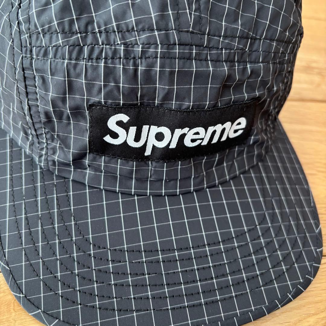 【タグ付】Supreme Contrast Ripstop Camp Cap 黒