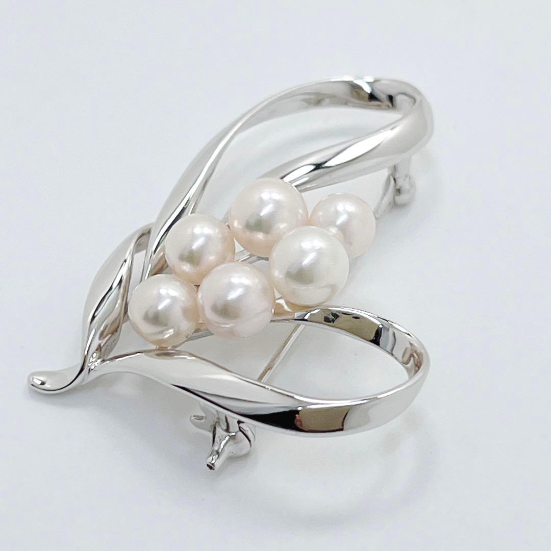 【未使用品】MIKIMOTO ミキモト パール　ブローチ　コサージュ　ハート