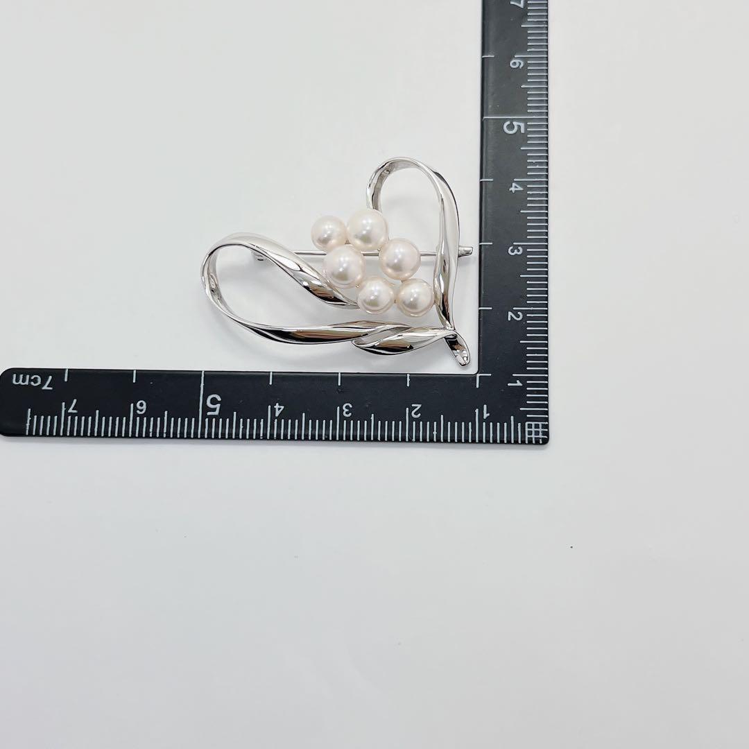 【未使用品】MIKIMOTO ミキモト パール　ブローチ　コサージュ　ハート