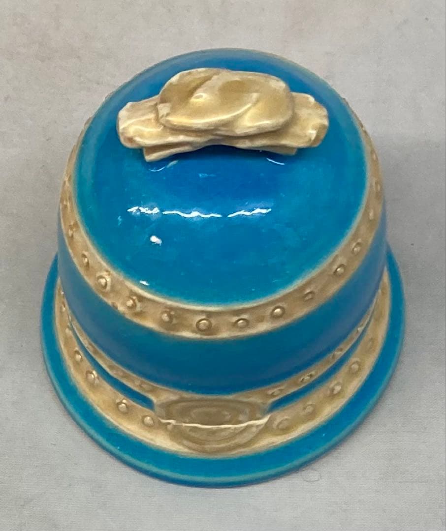 B333b 双竜頭釣鐘 香合　吾唯足知　作者不詳　保存用桐箱付　茶道具　巳年