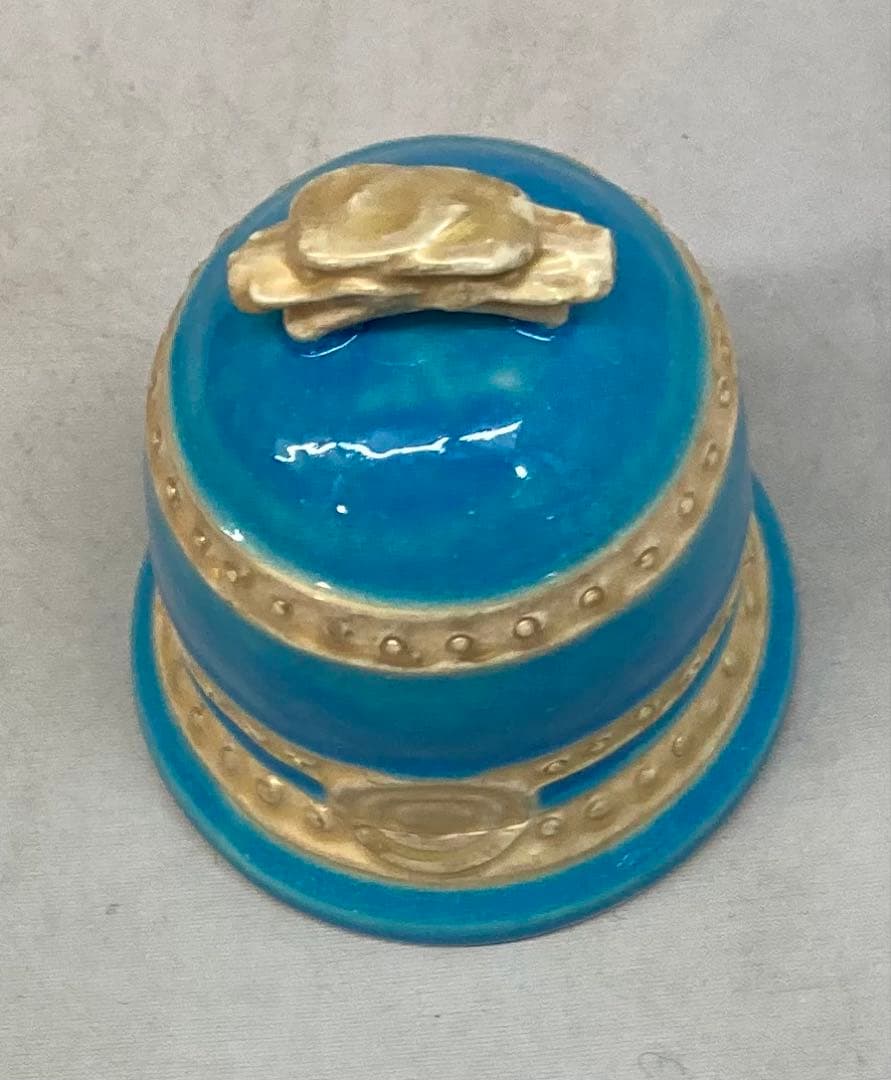 B333b 双竜頭釣鐘 香合　吾唯足知　作者不詳　保存用桐箱付　茶道具　巳年