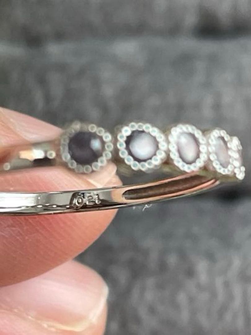 カラーチェンジガーネット ハーフエタニティ