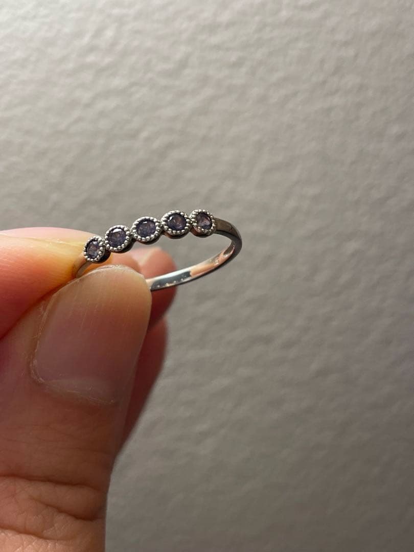 カラーチェンジガーネット ハーフエタニティ