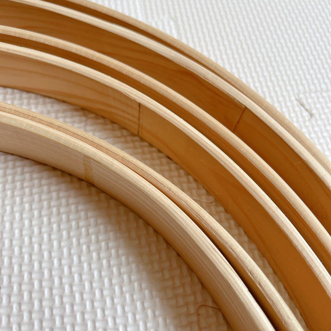 キルトフープ 3点セット 桧製 35. 40. 45cm パッチワーク