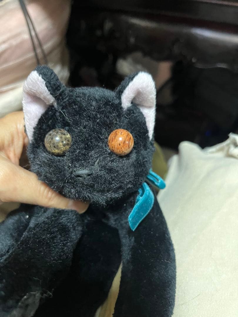黒いぬいぐるみ猫