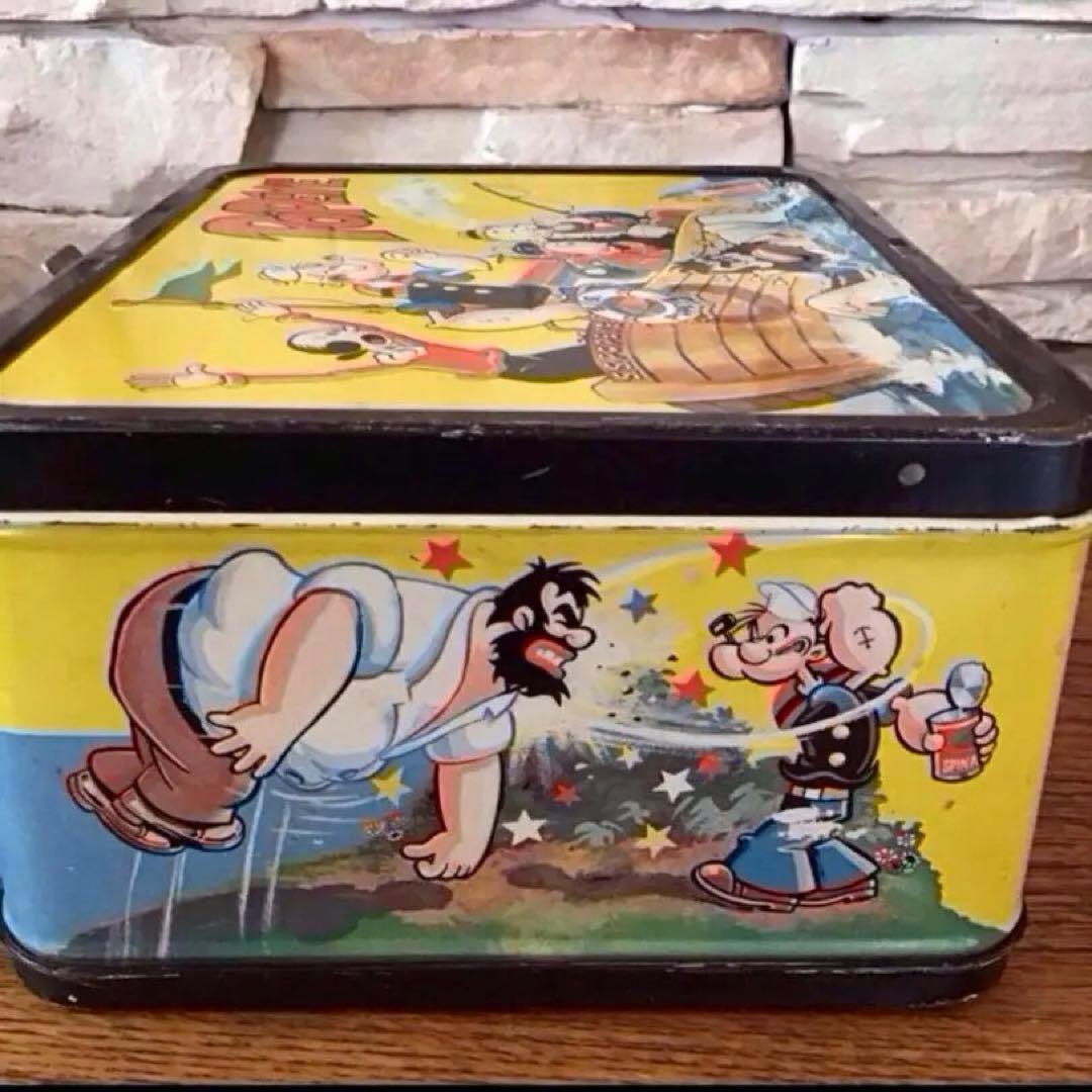 60s ポパイ POPEYE ブリキランチボックス 水筒付き ビンテージ