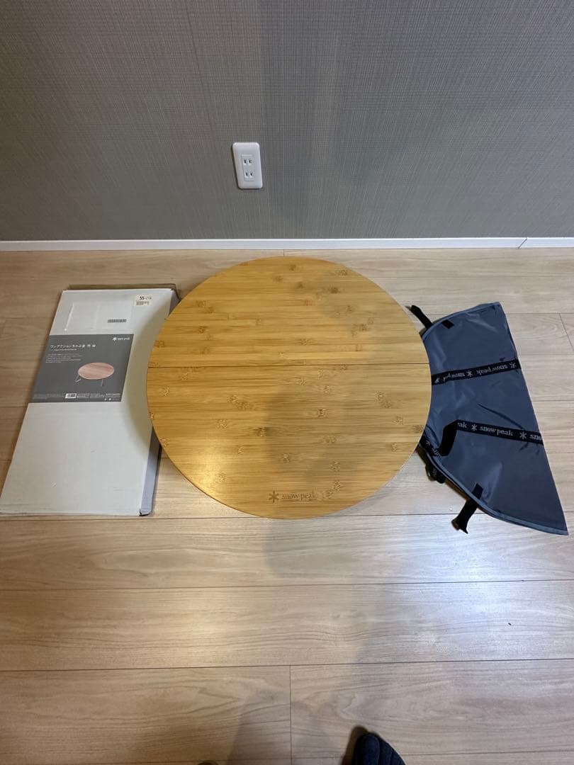 スノーピーク　ワンアクションちゃぶ台竹 M 箱付き