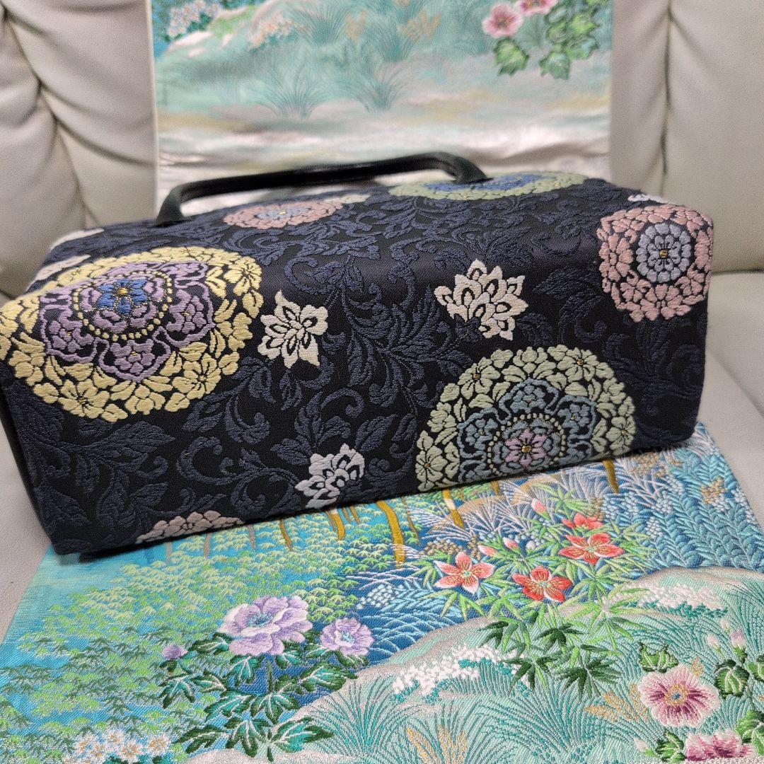 利休バック　和装用バッグ 華紋　柄 大きめ　新品
