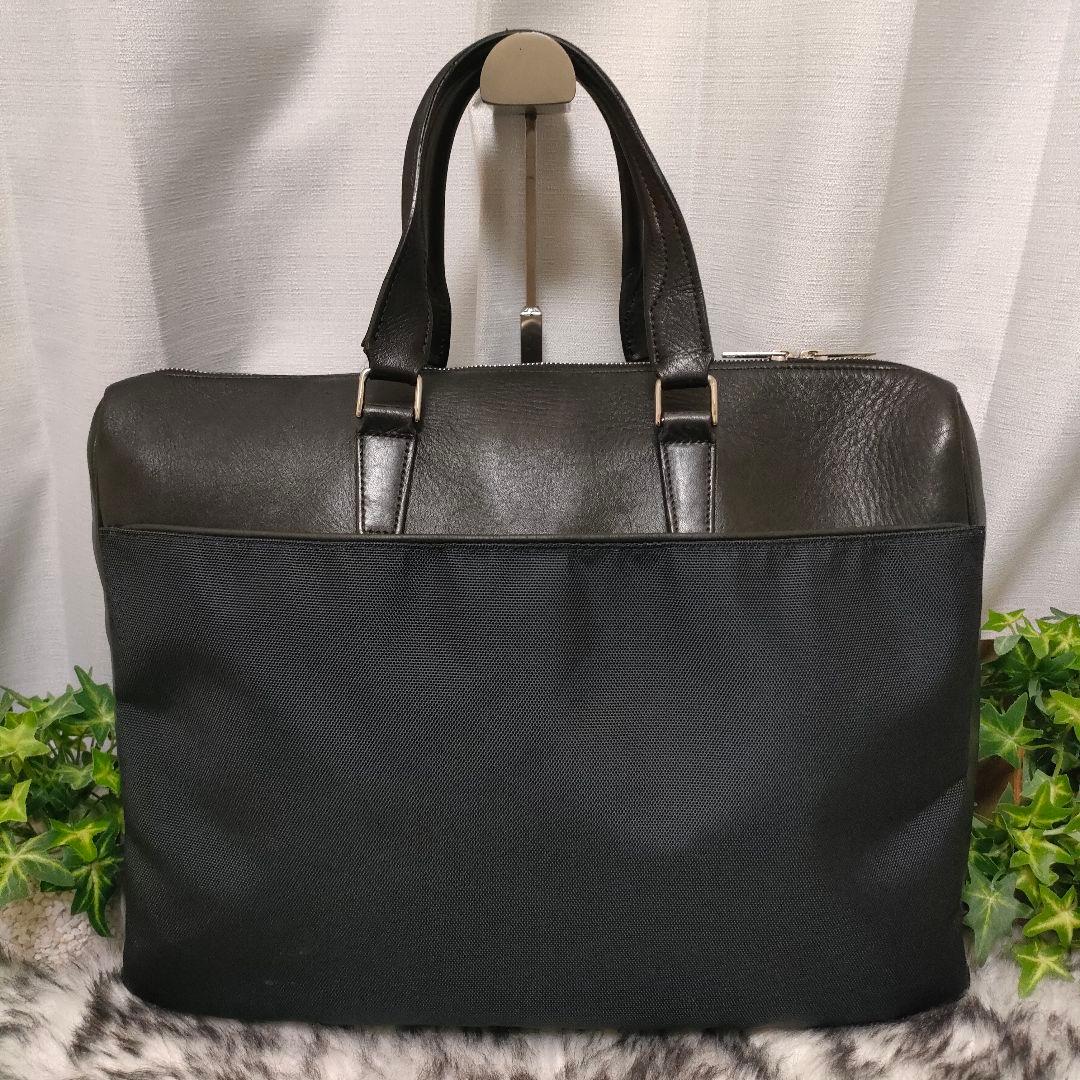 PORTER ブリーフケース ブラック レザー ポーター バッグ 黒 革ネイビー