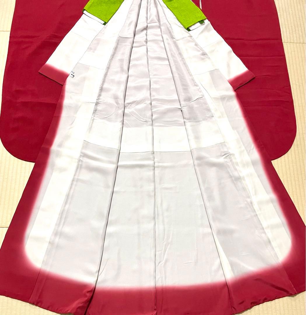 人気 無地 振袖 洒落紋 重ね襟