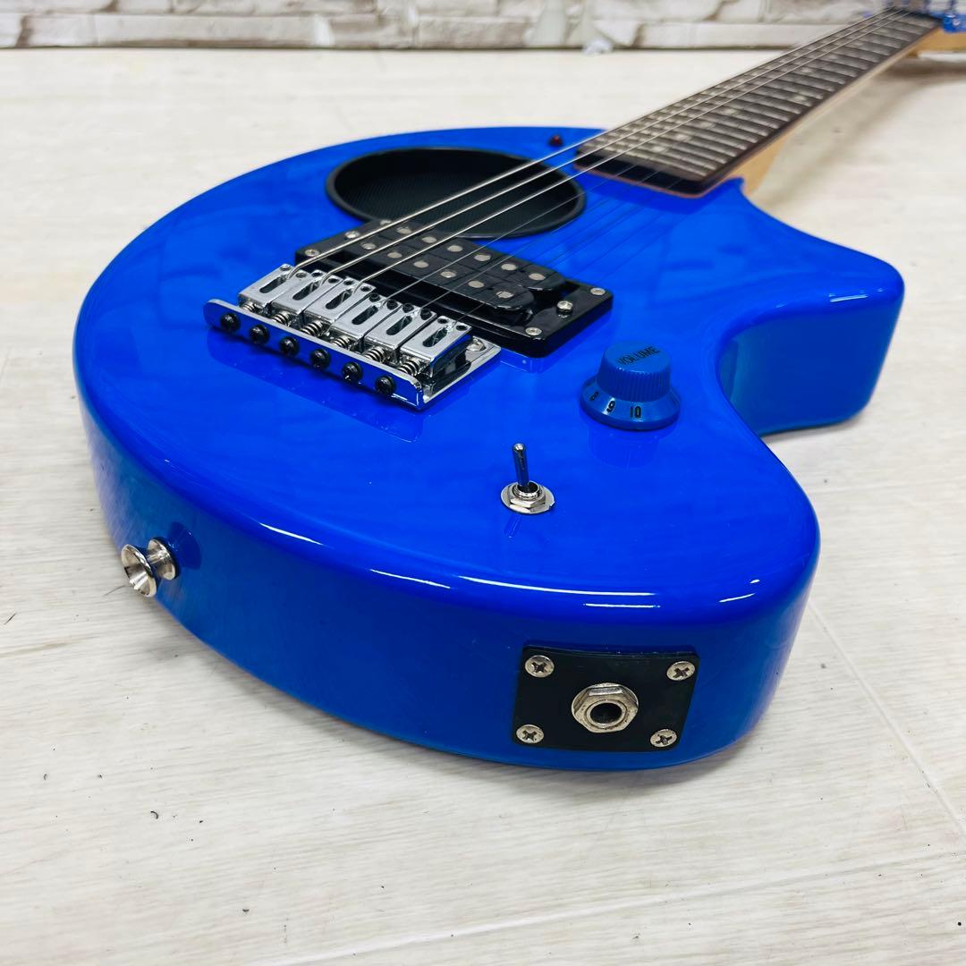 美品 Fernandes フェルナンデス アンプ内蔵ミニギター ZO-3 ブルー