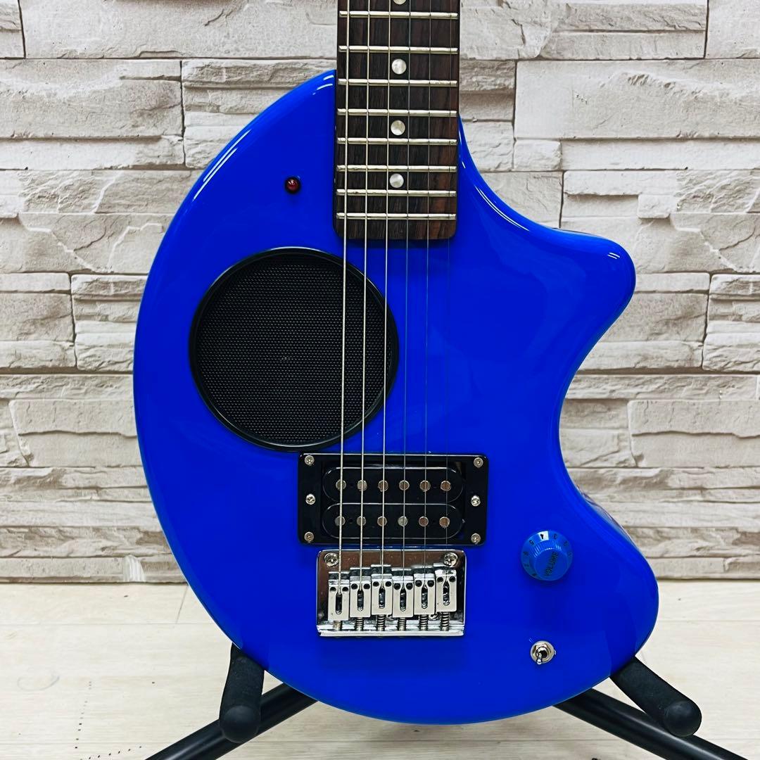 美品 Fernandes フェルナンデス アンプ内蔵ミニギター ZO-3 ブルー