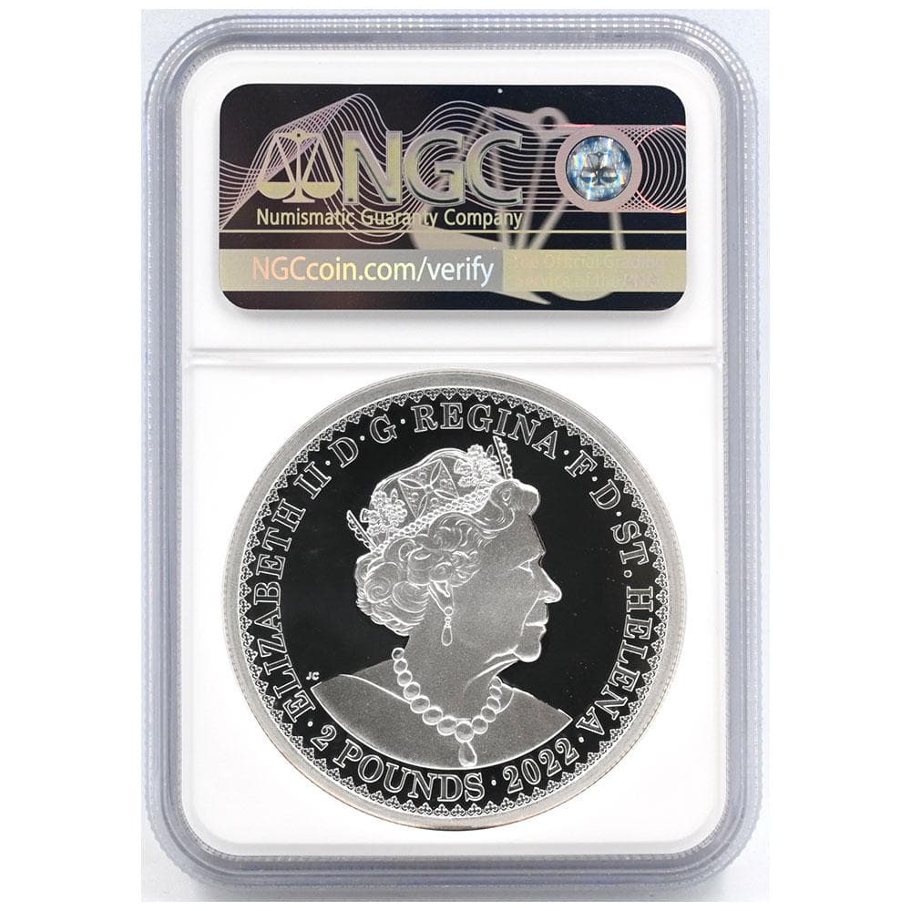 2022 エリザベス2世 2ポンド銀貨 セントヘレナNGC PF69UC 044
