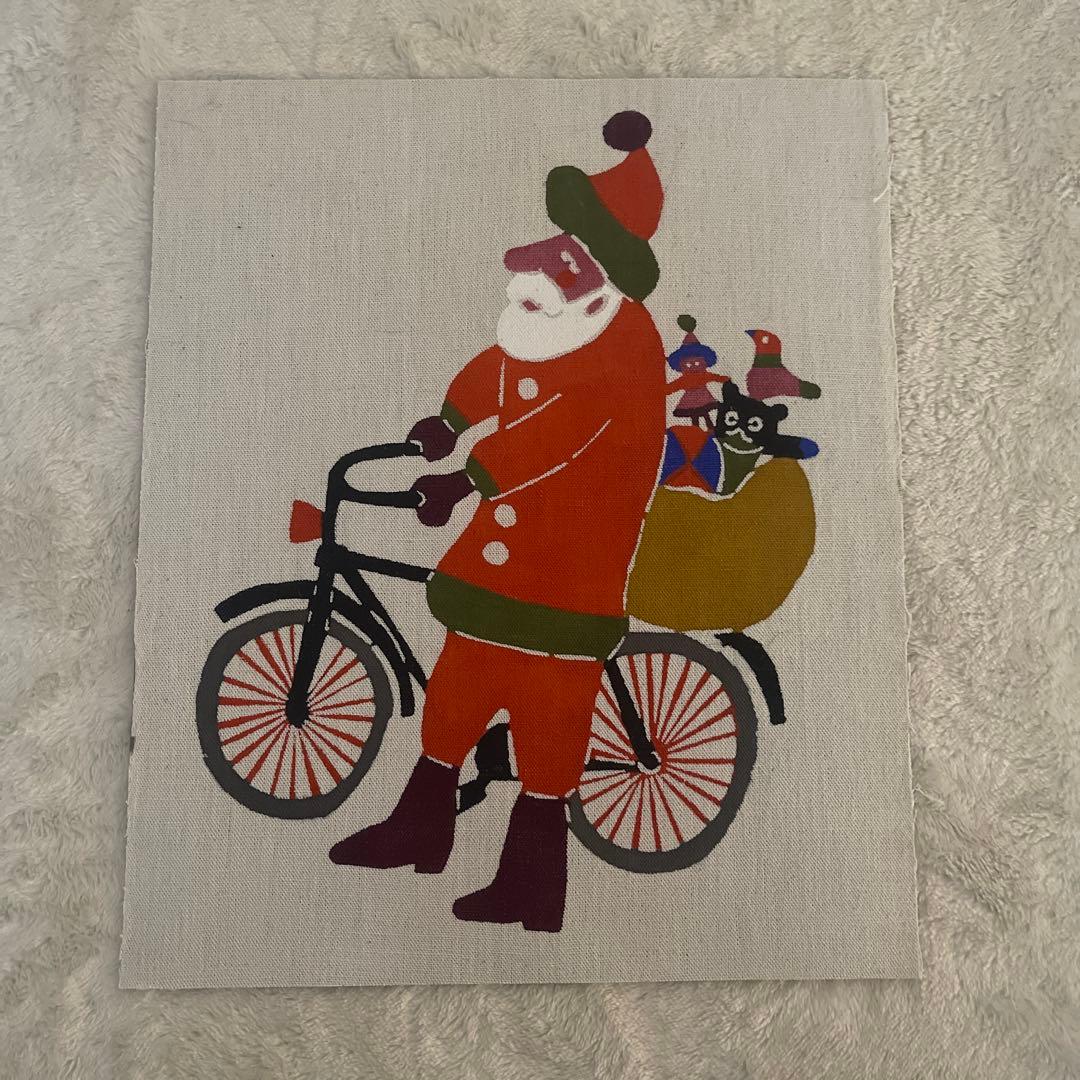 柚木沙弥郎 サンタクロース 染絵 型絵染 型染 民芸 タペストリー テキスタイル