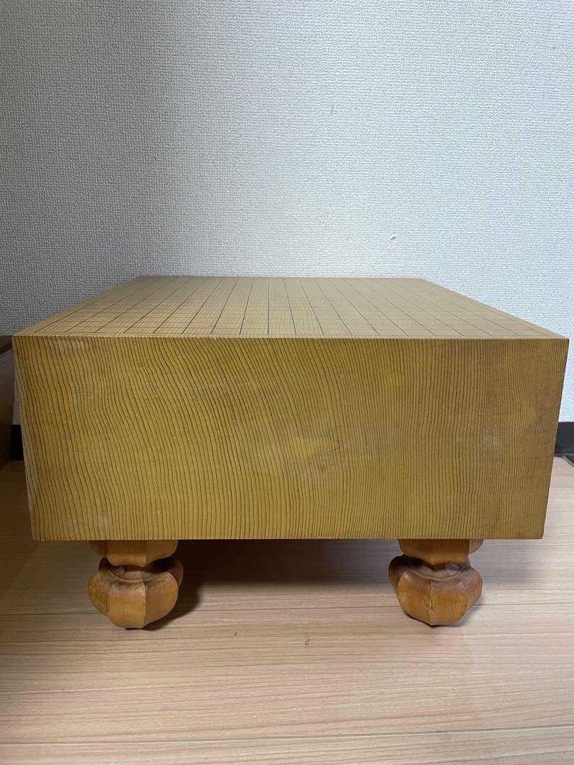 【極美品】高級 囲碁セット 本榧 ヘソ 脚付き 蛤碁石 盤覆付き