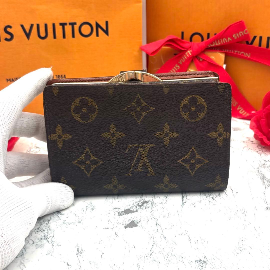 【定価の半額以下】 ルイヴィトン モノグラム ヴィエノワ がま口 折り財布