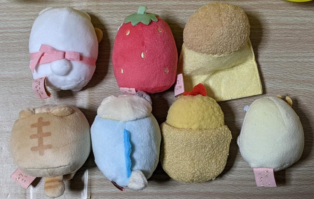 すみっコぐらし　復刻カプセルてのりぬいぐるみ7点