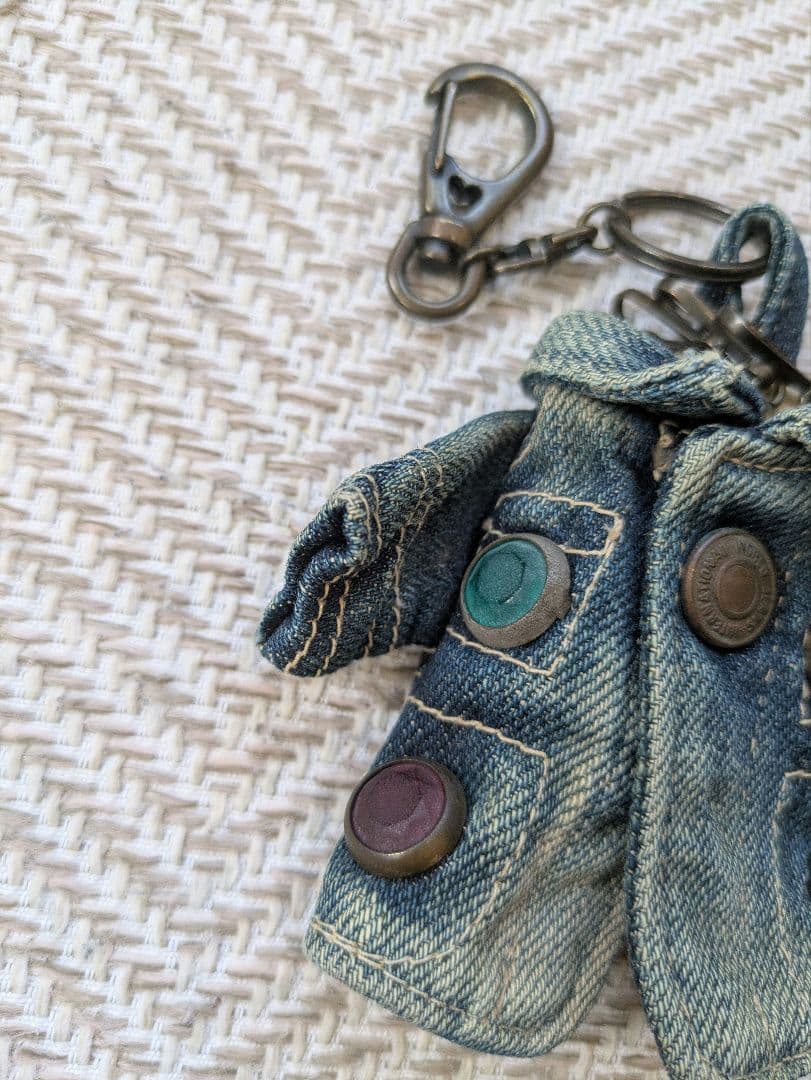 美品 KAPITAL カバーオール型キーケース インディゴ