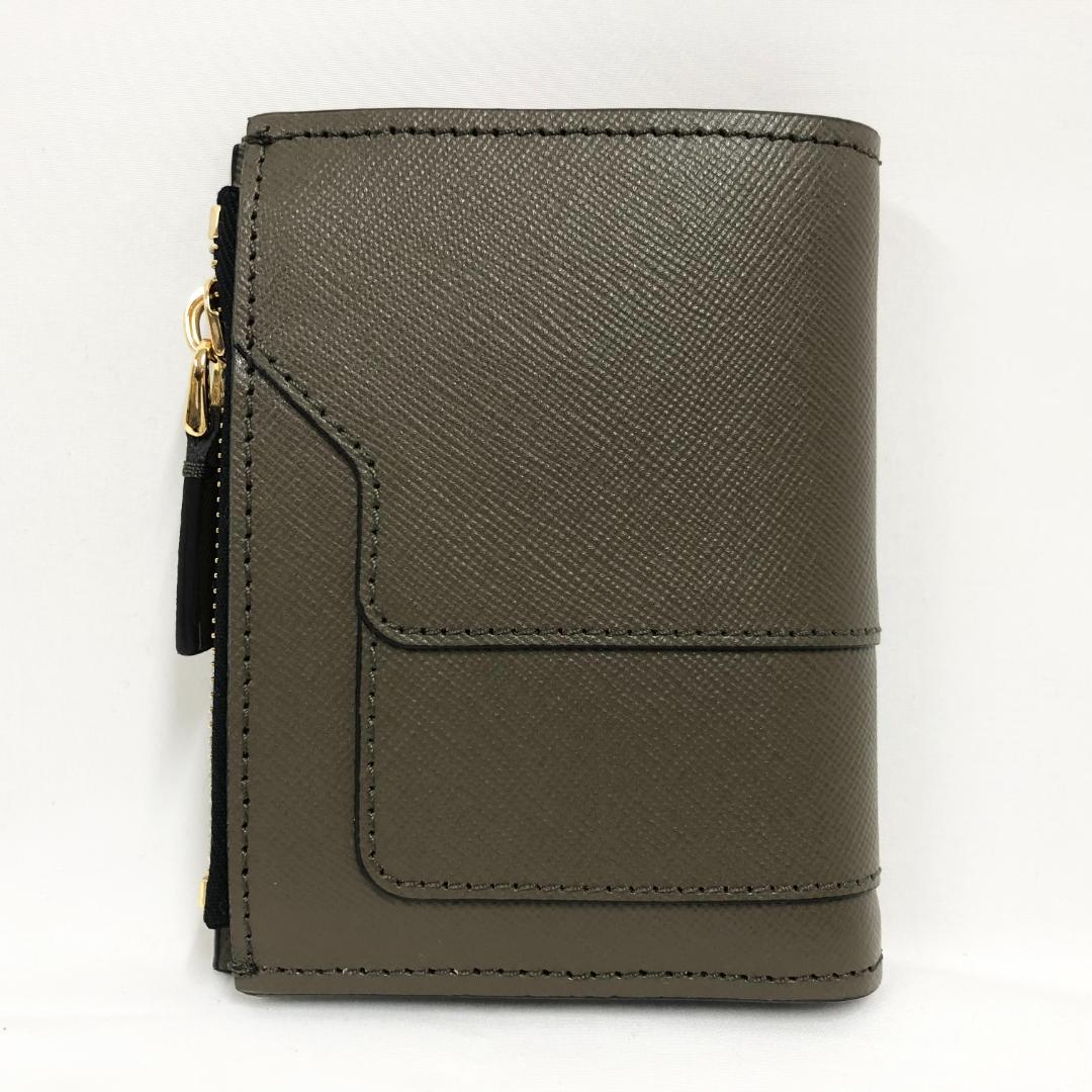 ○★新品未使用　MARNI (マルニ)　二つ折り財布　ダスティオリーブ