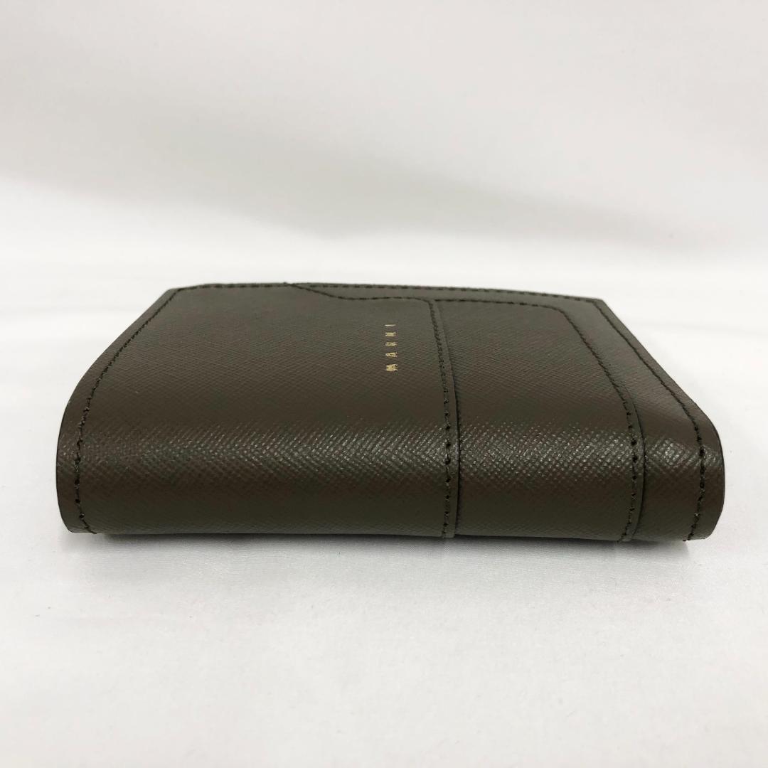 ○★新品未使用　MARNI (マルニ)　二つ折り財布　ダスティオリーブ