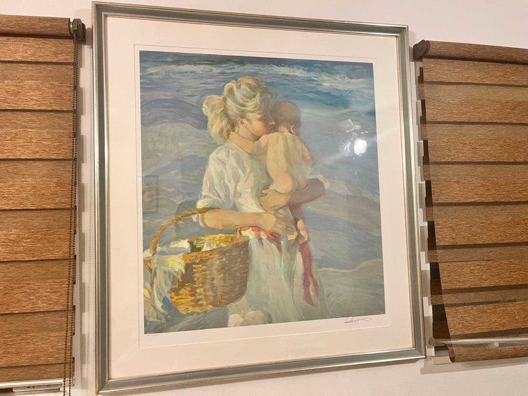 母と子 AP 71/75 印象派風 絵画