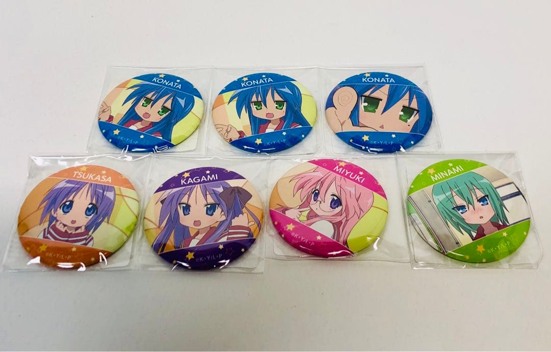 TVアニメ『らき☆すた』オンラインくじ ドロー!ドロー! F賞缶バッジ7点セット