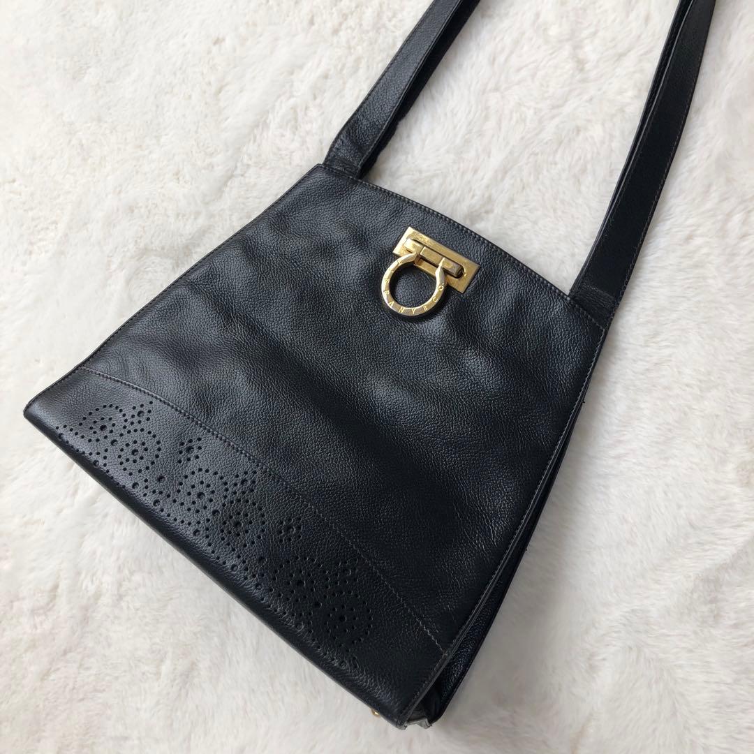 【美品】Tiffany ティファニー　レザー　ショルダーバッグ　ハンドバッグ