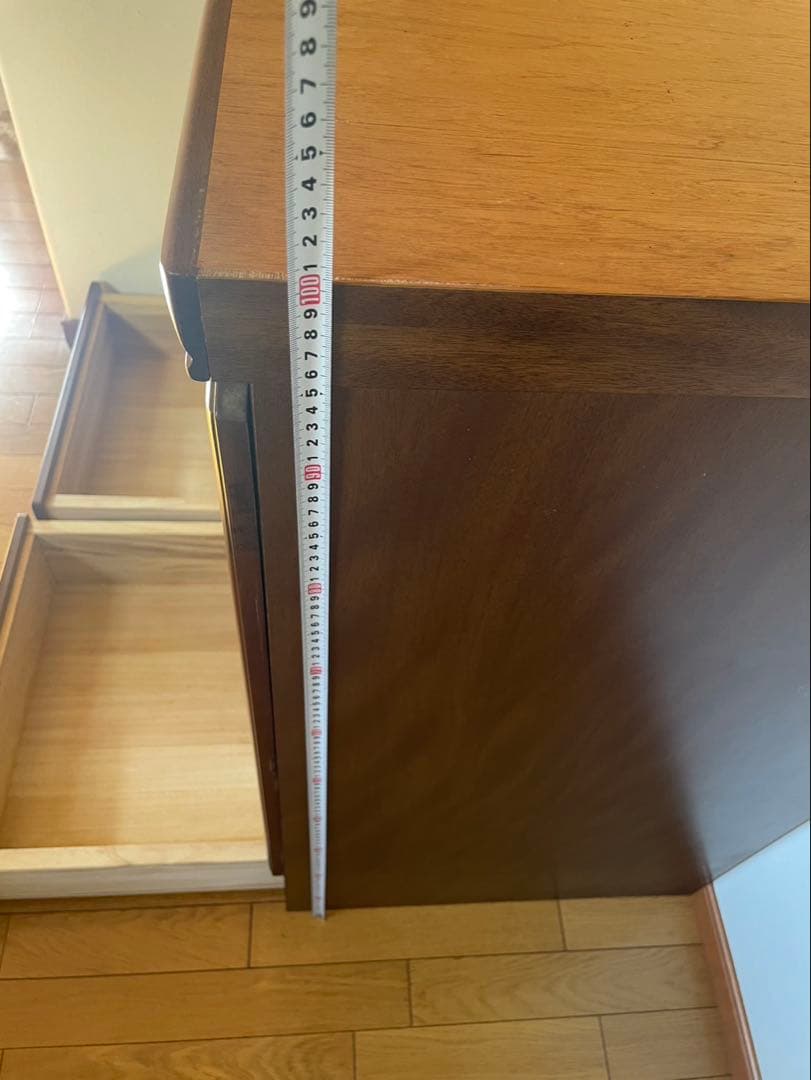 木製収納タンス 引き出し付き ブラウン　婚礼ダンス