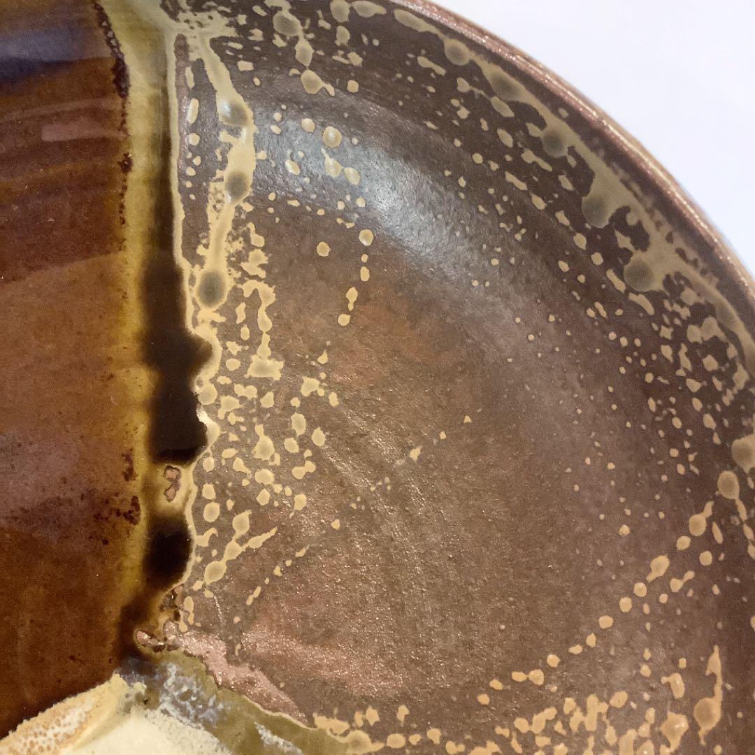 【茶道具】菓子器　高取焼　鬼丸碧山作