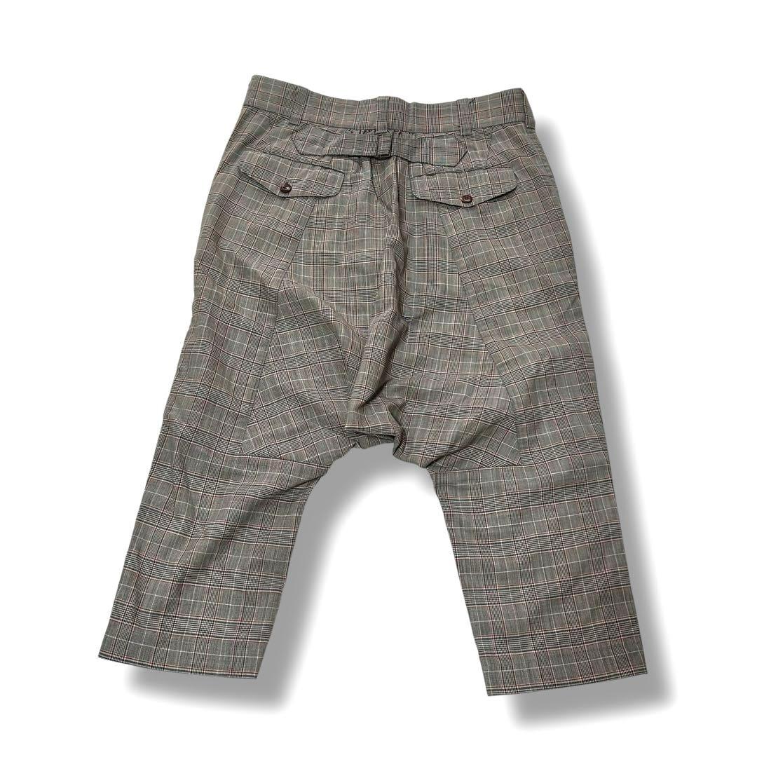 ジュンワタナベ チェック サルエルパンツ XS ブラウン
