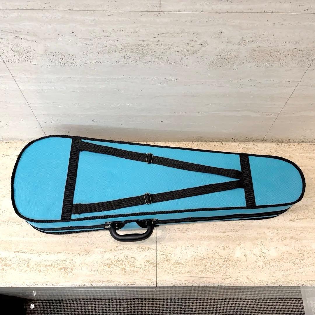 新品未使用☆4/4サイズ☆アクアブルーが爽やかなバイオリンケース