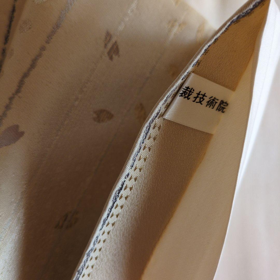 未使用　正絹袋帯　河瀬満織物　横段に花弁散らし　証紙アリ