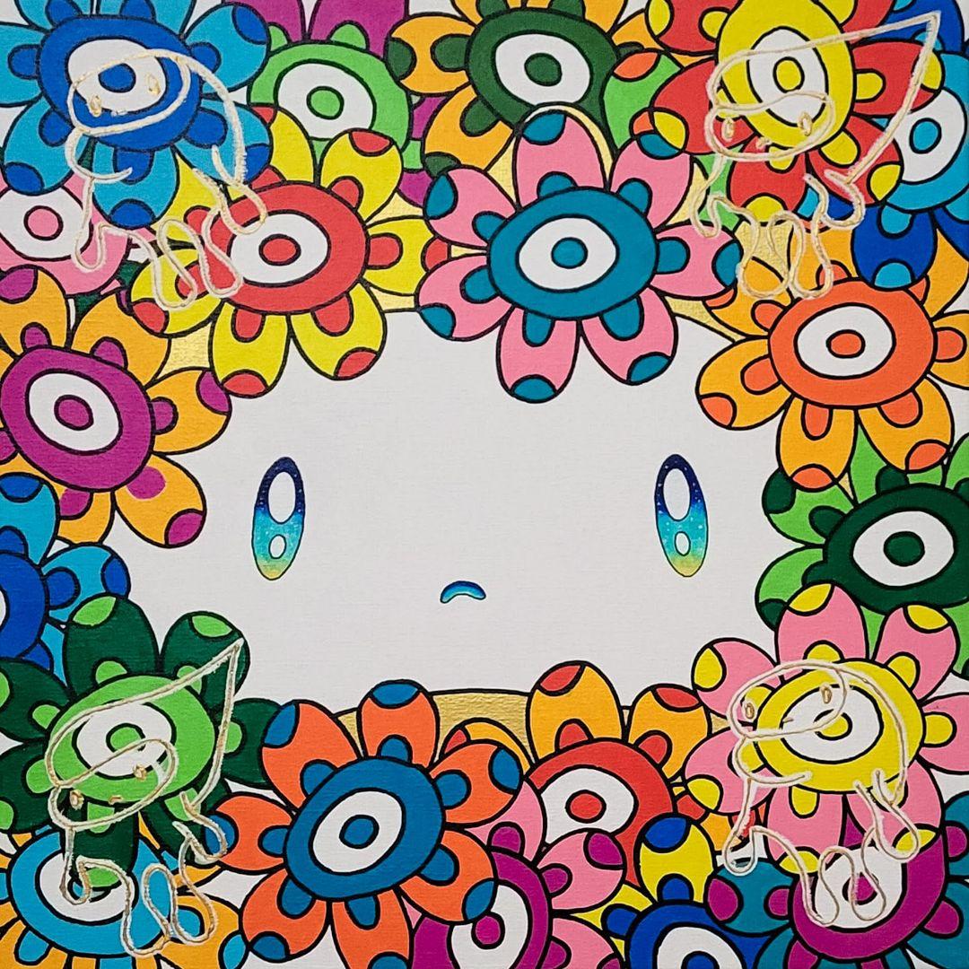 ★鈴木哲也★S6(410×410mm)アクリル原画1点物★送料無料#127