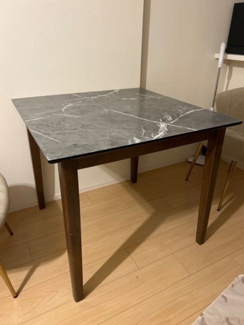 ダイニングテーブル 大理石風 80cm