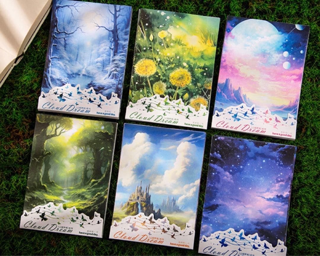 W1699.クラウドドリーム 背景ステッカー6種セット