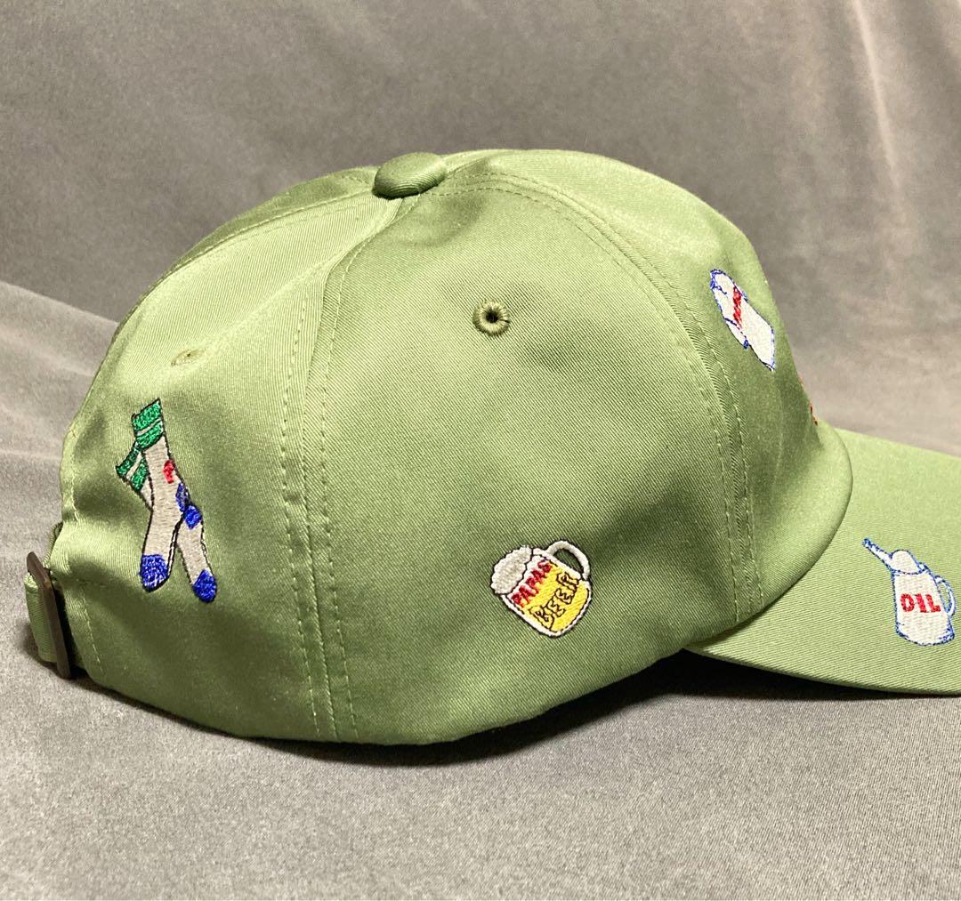 美品 未使用 PAPAS PLUS + パパス プラス刺繍 キャップ カーキ