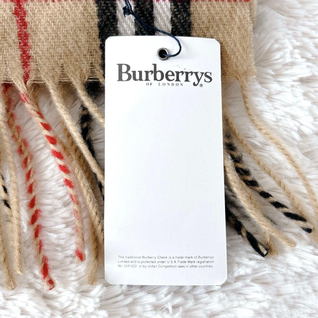未使用✨バーバリー Burberry マフラー ノバチェック ラムウール100