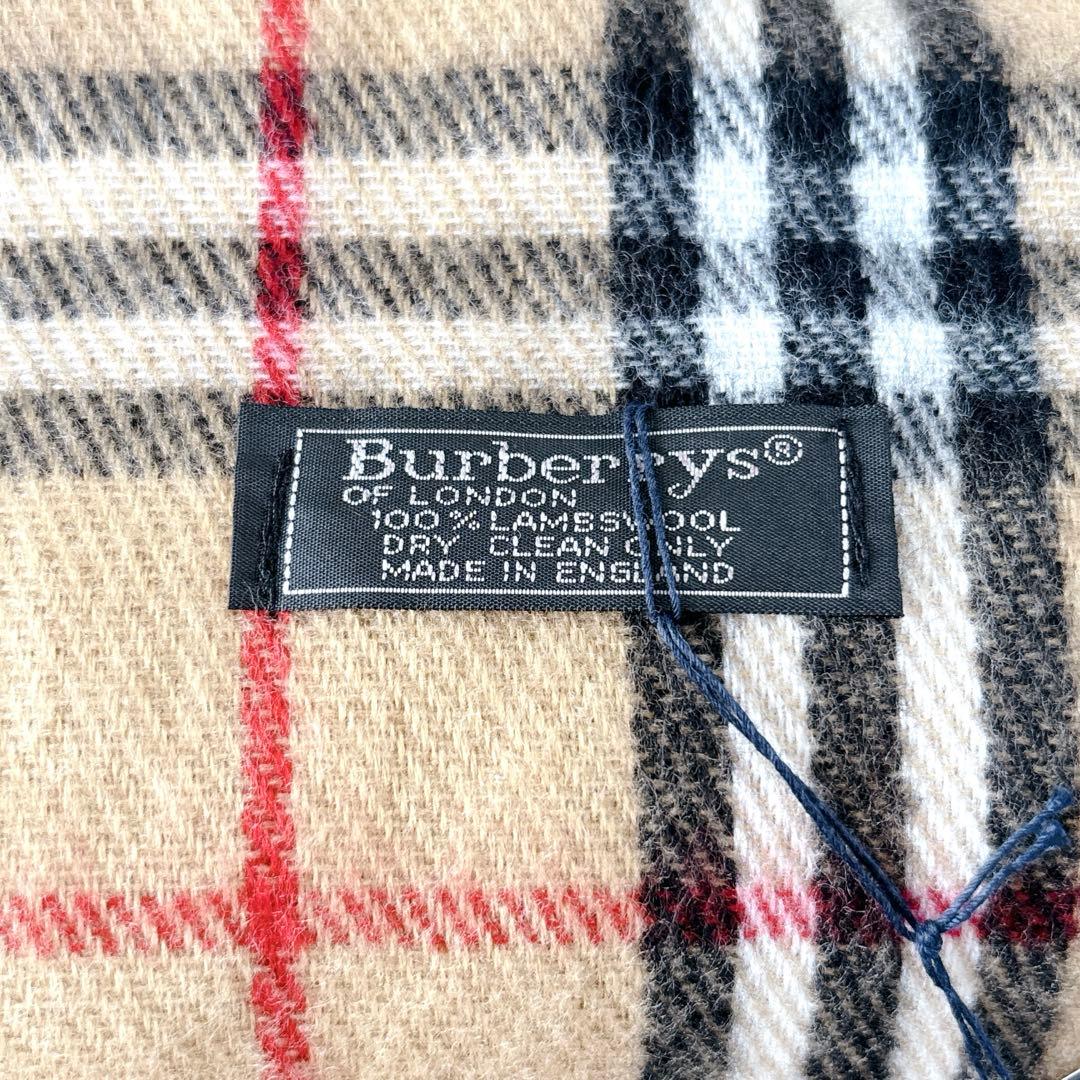 未使用✨バーバリー Burberry マフラー ノバチェック ラムウール100