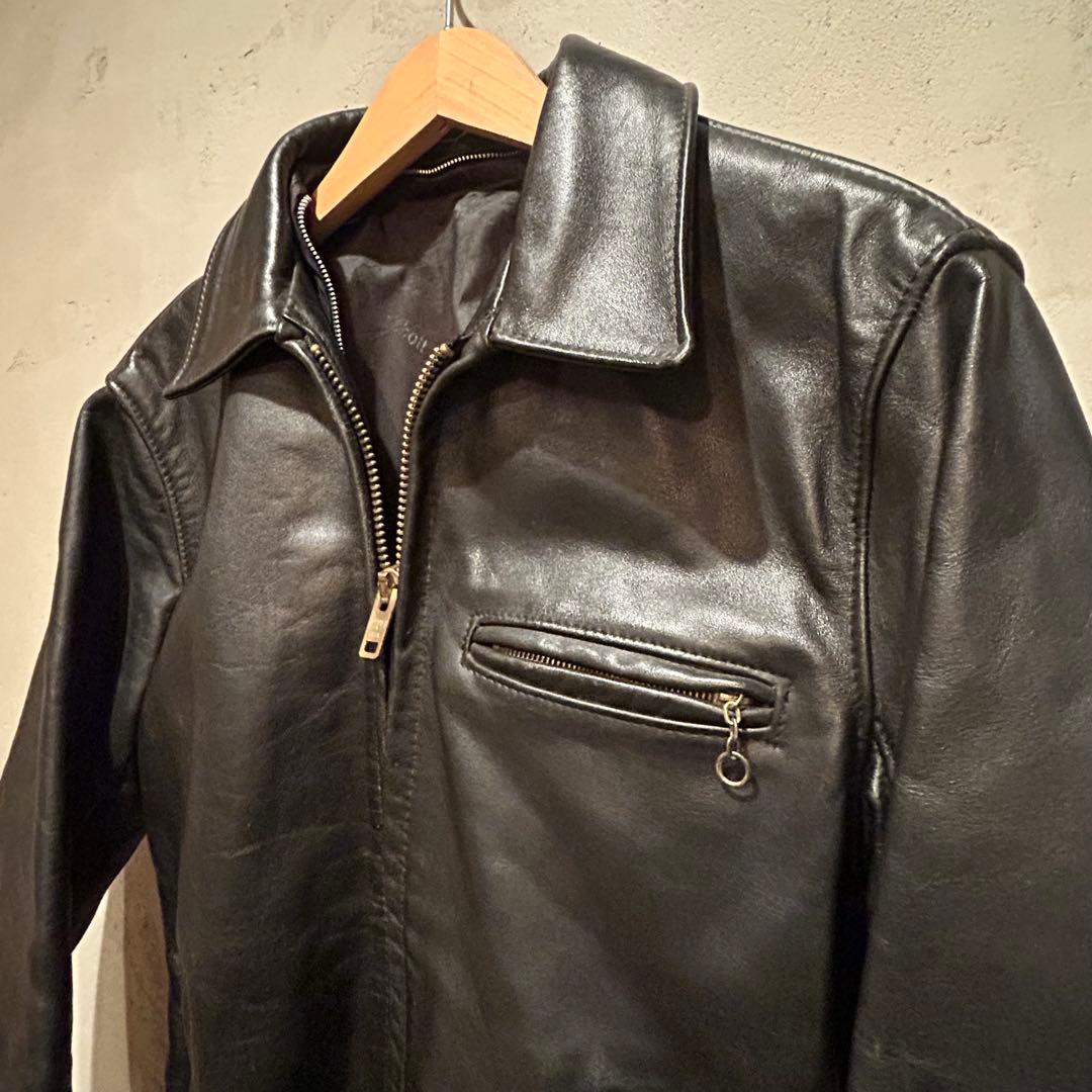 schottショット　643 シングルライダース　襟付き　レザージャケット36