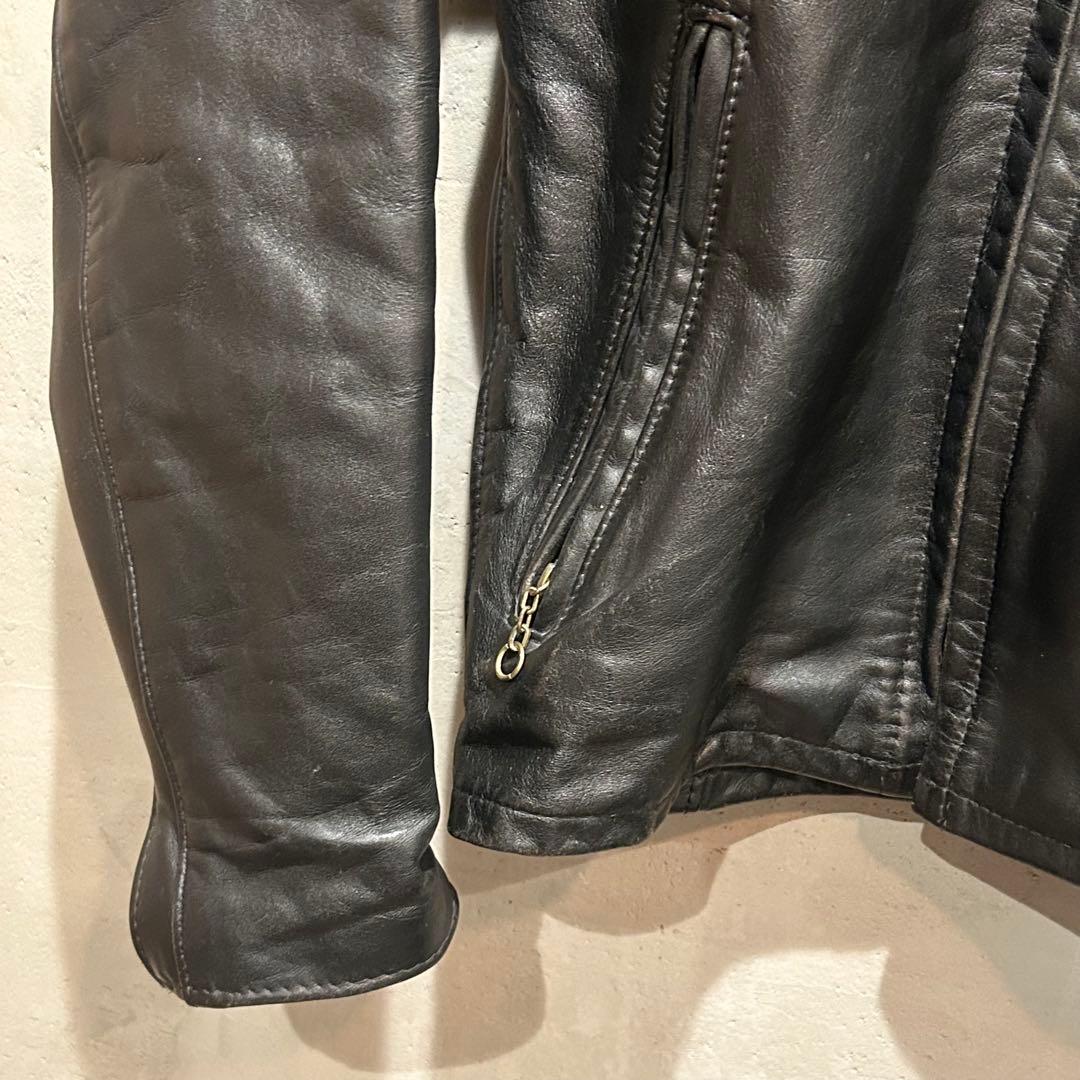 schottショット　643 シングルライダース　襟付き　レザージャケット36