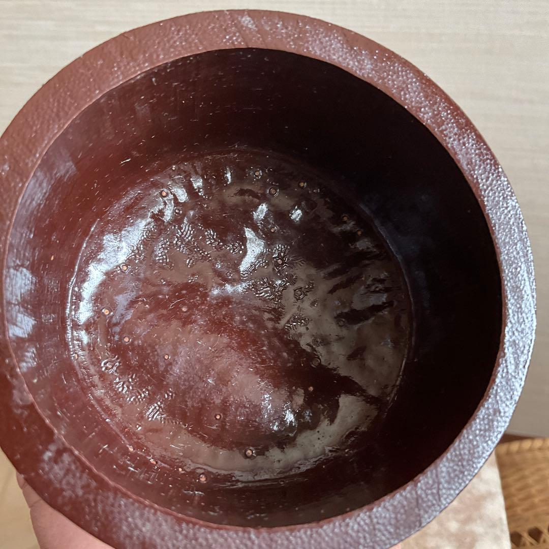 竹清作 花入耳付花籠竹籠 竹細工 細密編 茶道具