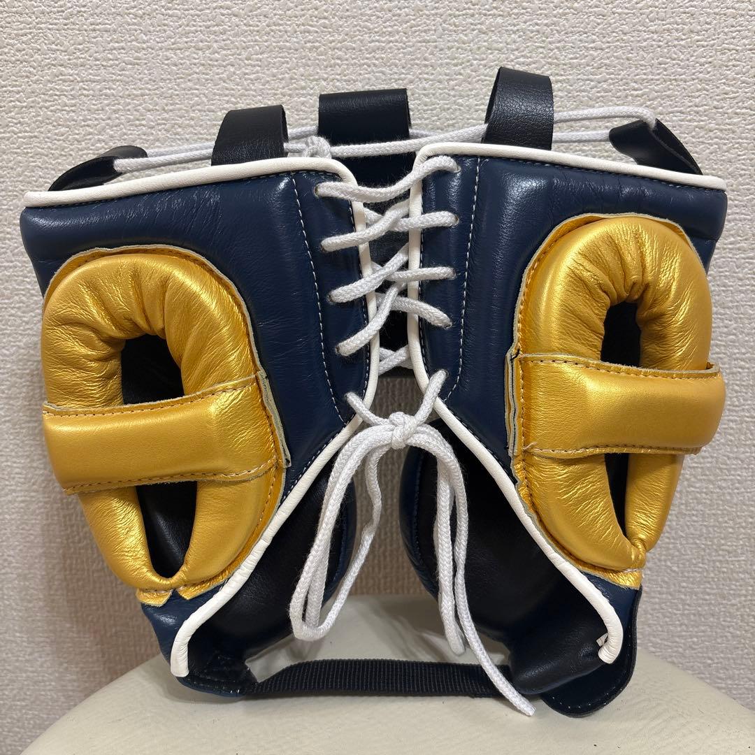 Lサイズ　ウイニング　ヘッドギア　winning ネイビー/ゴールド