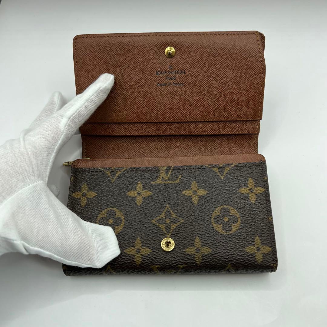 【極美品】ルイヴィトン ポルトモネビエ トレゾール 二つ折り財布 モノグラム