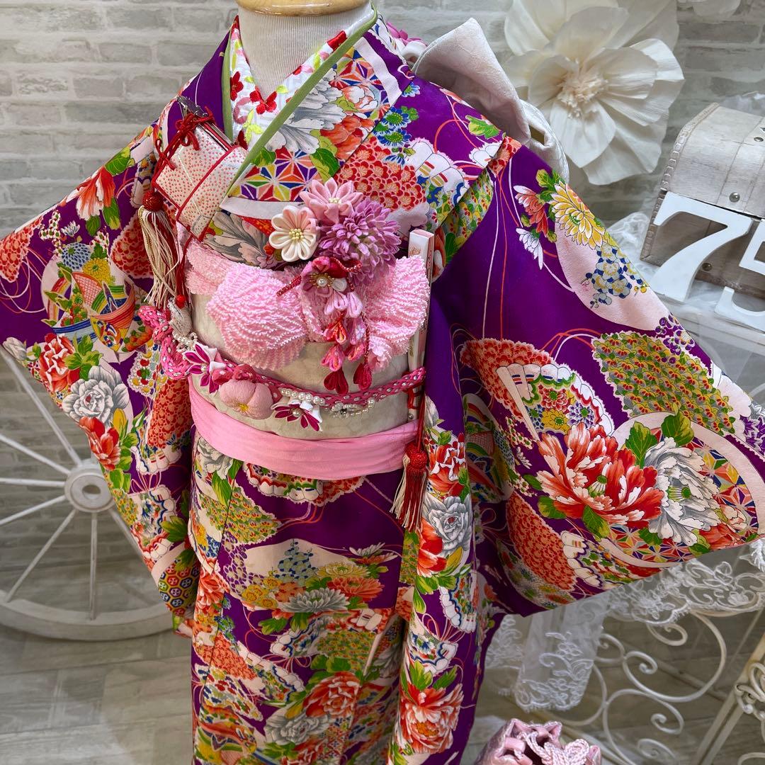 にゃんこ★アンティーク七五三着物セット★3歳用